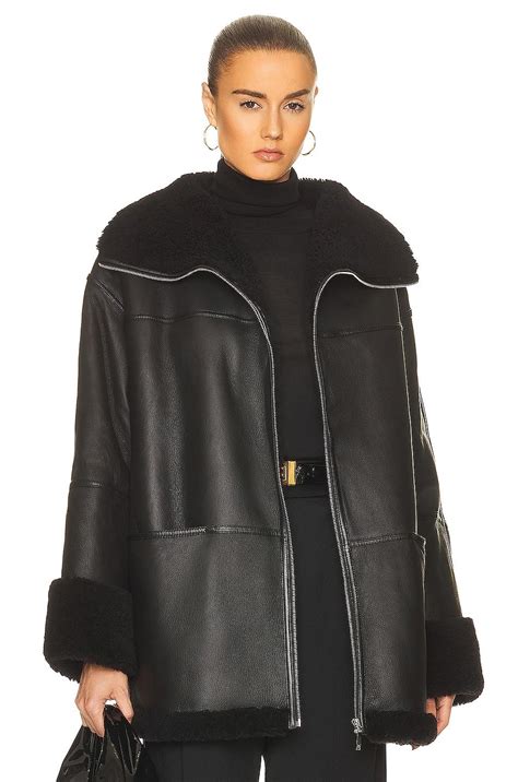 Black shearling jacket 